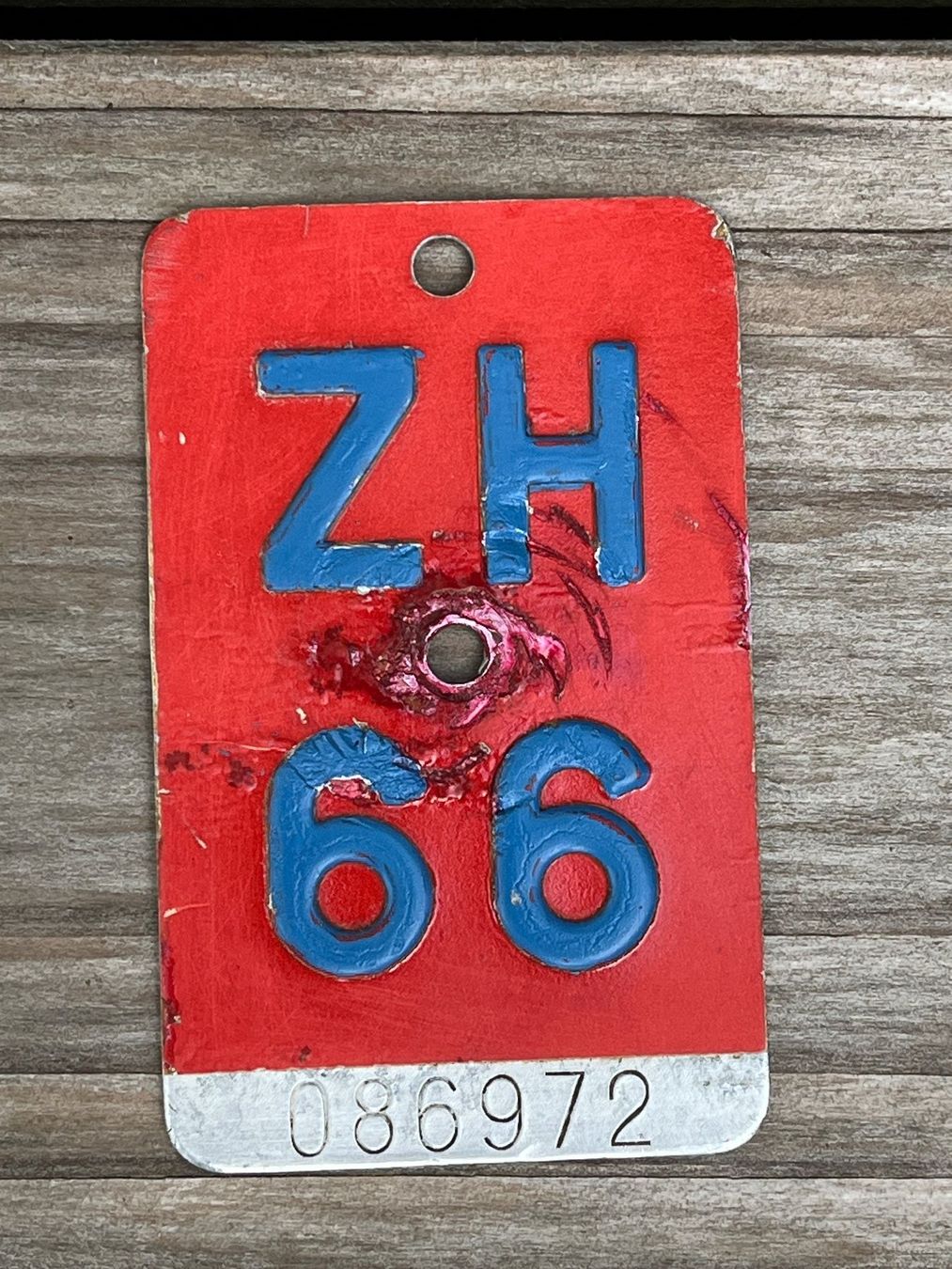 Insegne: Velonummer ZH 66 – Usato da Winterthur venduto da Wusa01