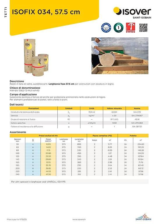 Füllmaterial: Isolation Glaswolle 034 d.80mm b.57.5cm Preis pro Rolle – Neu (gemäss Beschreibung) aus Arbon von Vollgas_78 2