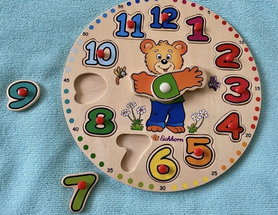 Eichhorn Giocattoli: Horloge éducative en bois Eichhorn – Usato da Lignières venduto da The_assistant 2