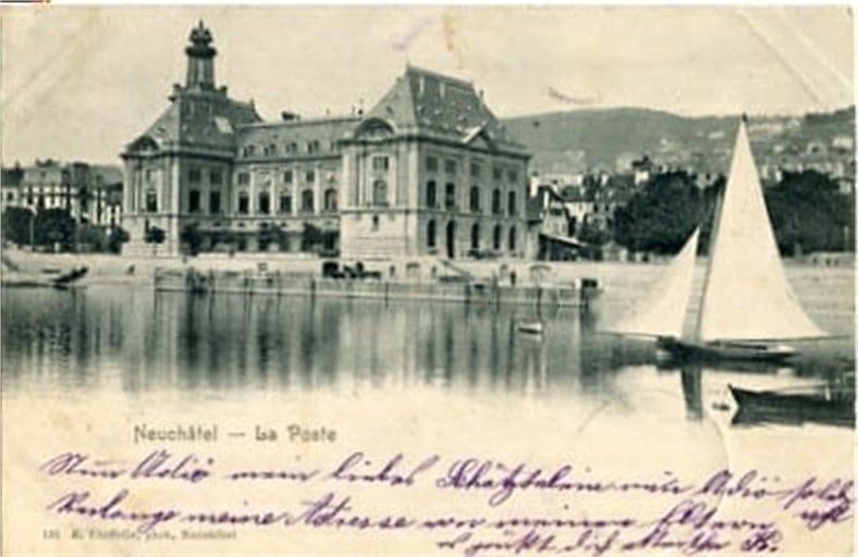 Ansichtskarten: Neuchâtel, La Poste – Gebraucht aus Ottikon b.Kemptth. von Neptun1974