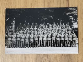 Alte Postkarte, Militär, Soldaten, Schwarz-Weiss Foto