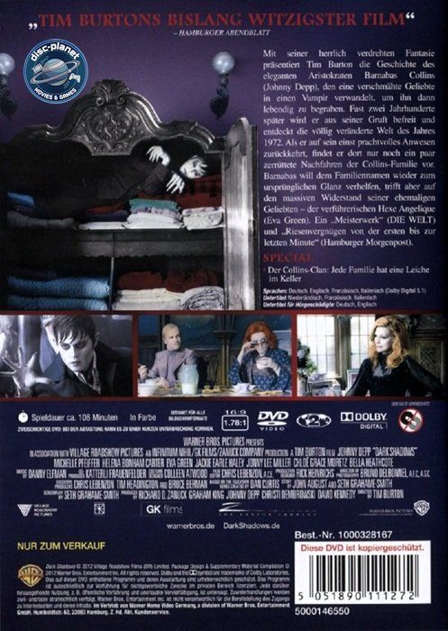 Alle DVDs: DVD - Dark Shadows (2012) – Gebraucht aus Embrach von disc-planet 1