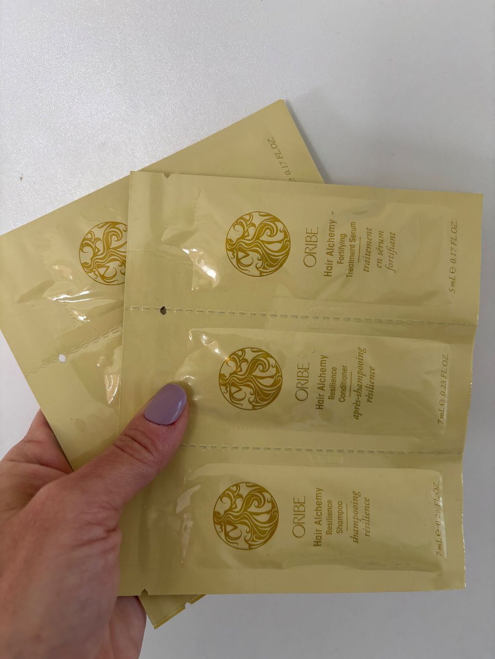 Oribe Prodotti per capelli: ORIBE Hair Alchemy Samples 2Stk. – Nuovo e nell'imballaggio originale da Zürich venduto da deruja