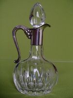 Karaffe mit 835silber Henkel und Ausguss