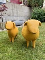 Deko-Schafe gelb 2er-Set Garten-Dekoration