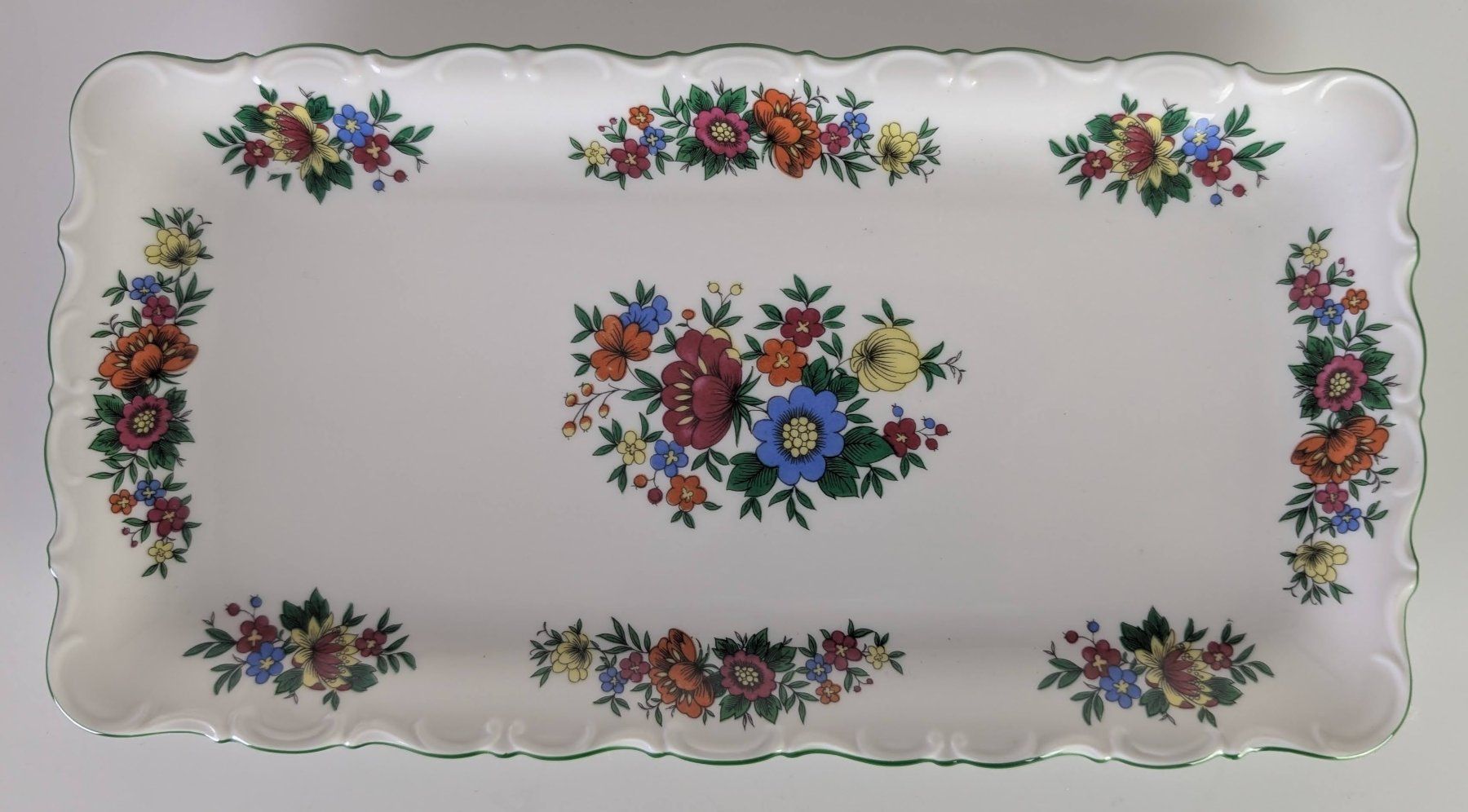 Piatti di portata: Sommerliche Servierplatte mit Blumenmuster, Seltmann Bavaria – Usato da Zürich venduto da axolottchen 4