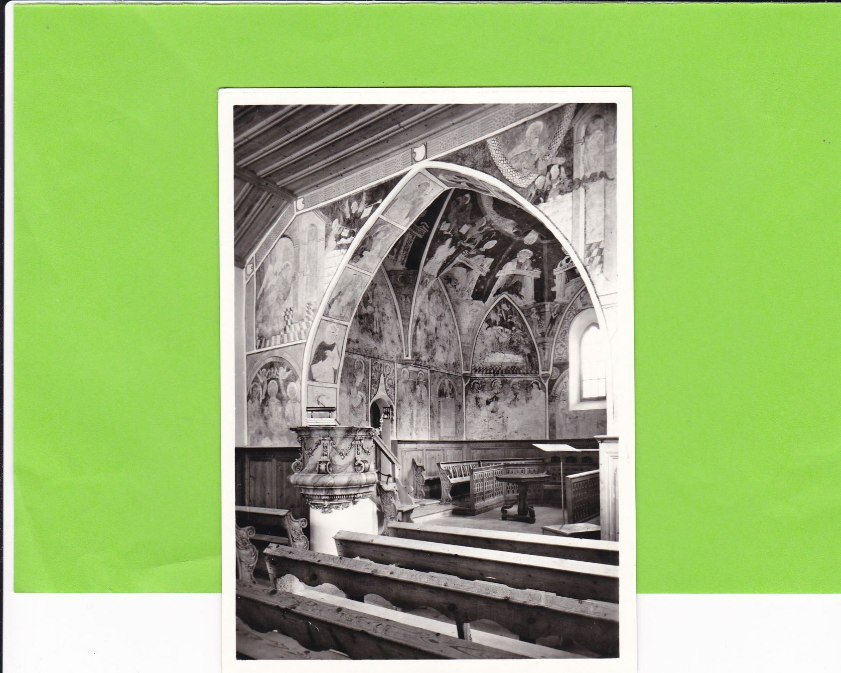 Cartoline postali: Kirche Lavin GR--Innenansicht – Usato da St. Peterzell venduto da neckertal