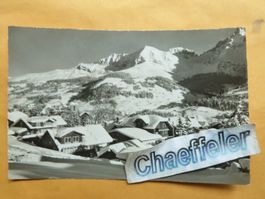 1957 Adelboden. Dorfpartie mit Gasthaus z.
