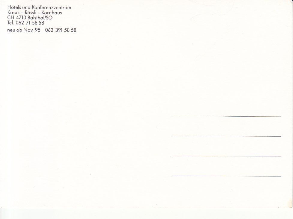 Ansichtskarten: Balsthal ca. 1995 – Gebraucht aus Bürglen TG von StampGraf 1