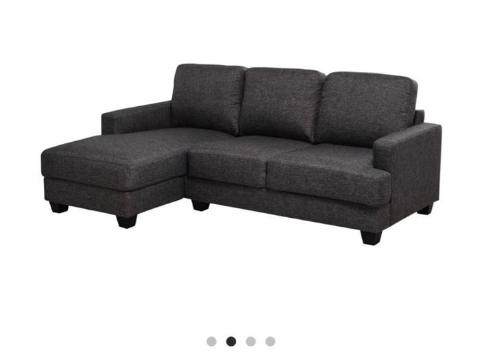 Sofas: Maisons du Monde Ecksofa Philadelphie Stoff 3/4-sitzig grau – Gebraucht aus Basel von romaeasmil 1