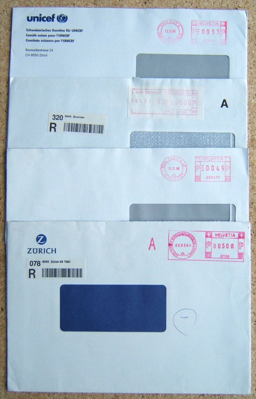 Alle Briefmarken: SCHWEIZ LOT BRIEFE (C) – Gebraucht aus Brunnen von Nonne04 3