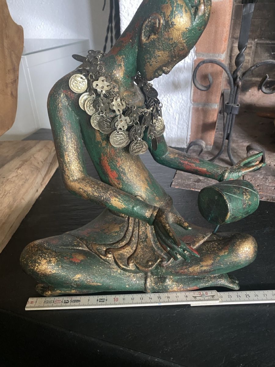 Statuette: Antike Holzfigur, grüne Patina – Usato da Niederglatt ZH venduto da neunzehn82