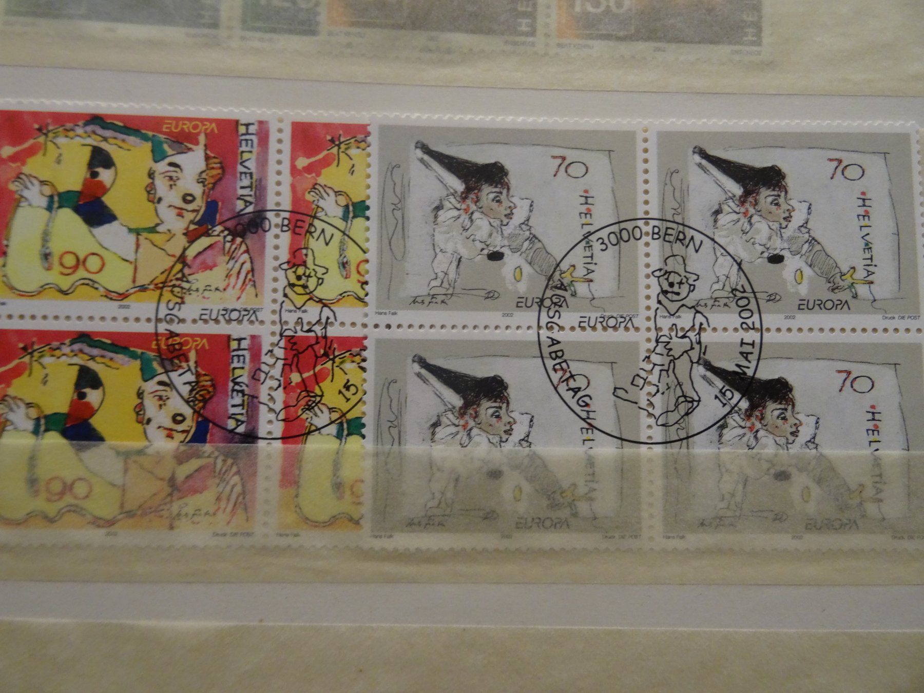 Alle Briefmarken: 2002 Europa Viererblöcke ET – Gebraucht aus Olten von pechsisa1