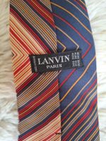 LANVIN PARIS Cravate Vintage en Pure Soie - Motif Geometric