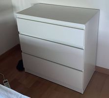 White 3-Drawer Chest of Drawers, Excellent Condit. (Kommode)