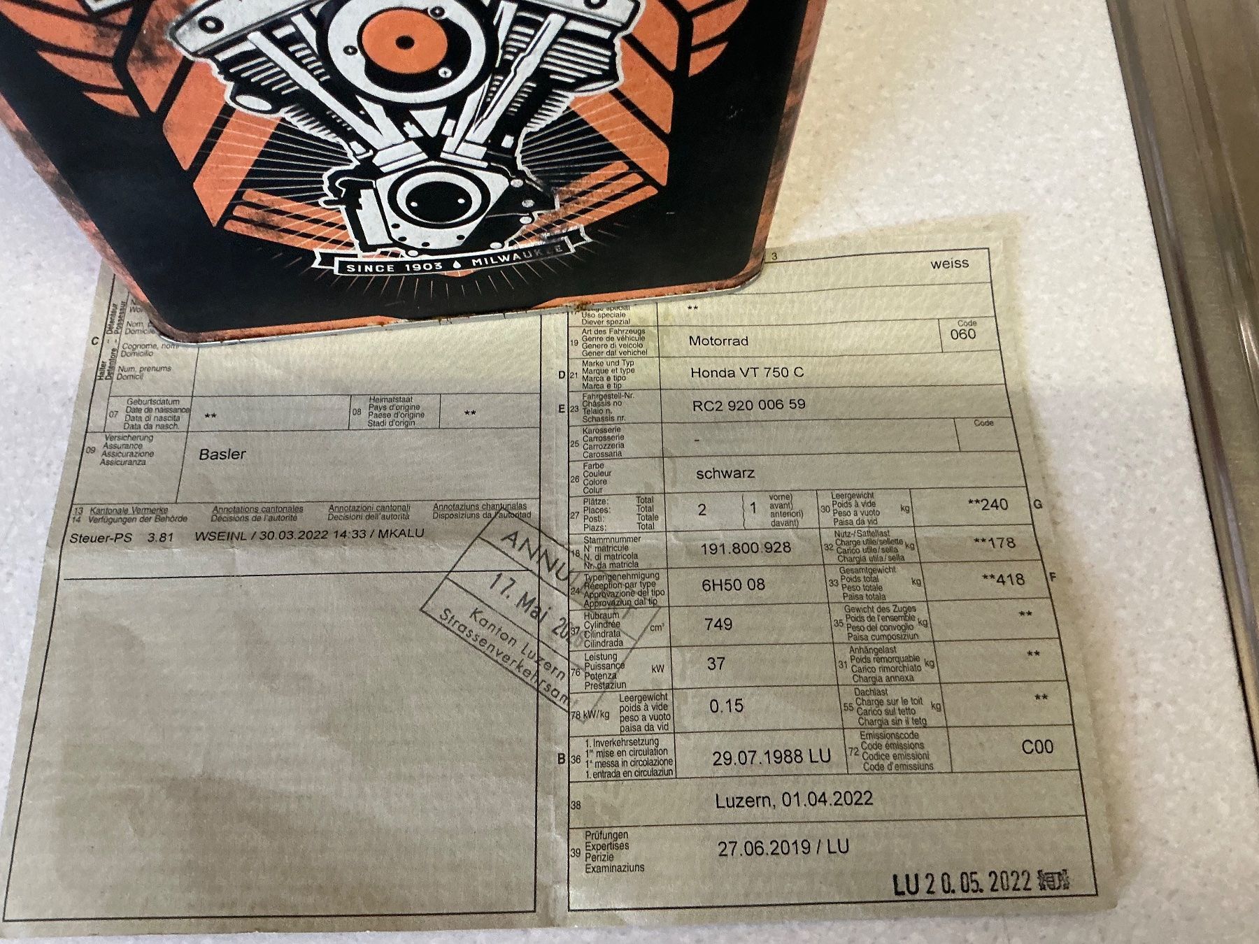 Honda Chopper: Honda VT 750 C – Usato da strengelbach venduto da Zoks 9