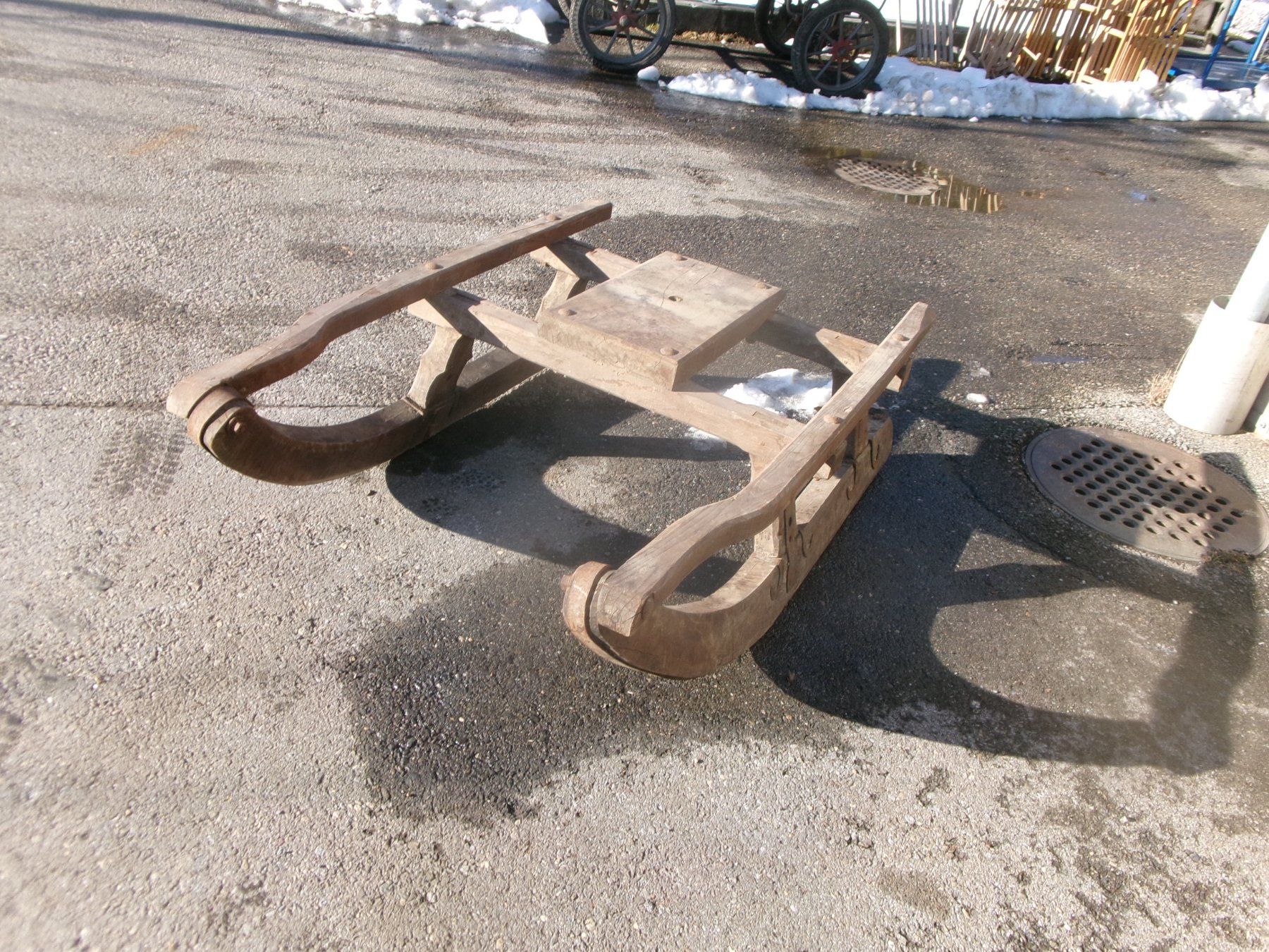 Schlitteln: Alter Antiker - Holz - Transport - Schlitten – Gebraucht aus Eschenbach SG von GM-29