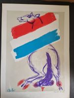 KÜNSTLER  ? UNLESERLICH  SIGNIERT  LITHOGRAPHIE AUF KARTON