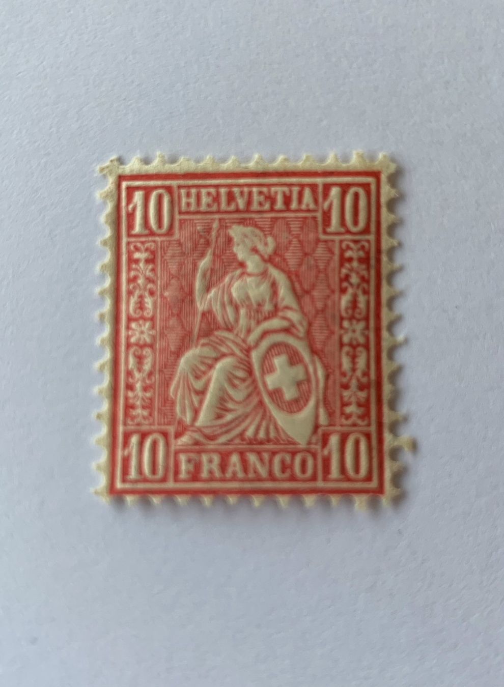Tutti i francobolli: Schweizer Briefmarke Helvetia 10 ** – Nuovo (secondo la descrizione) da Zürich venduto da Eden016