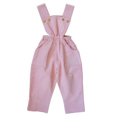 Latzhose Farmerhösli Hose Kinder Cord rosa  VINTAGE 1950s