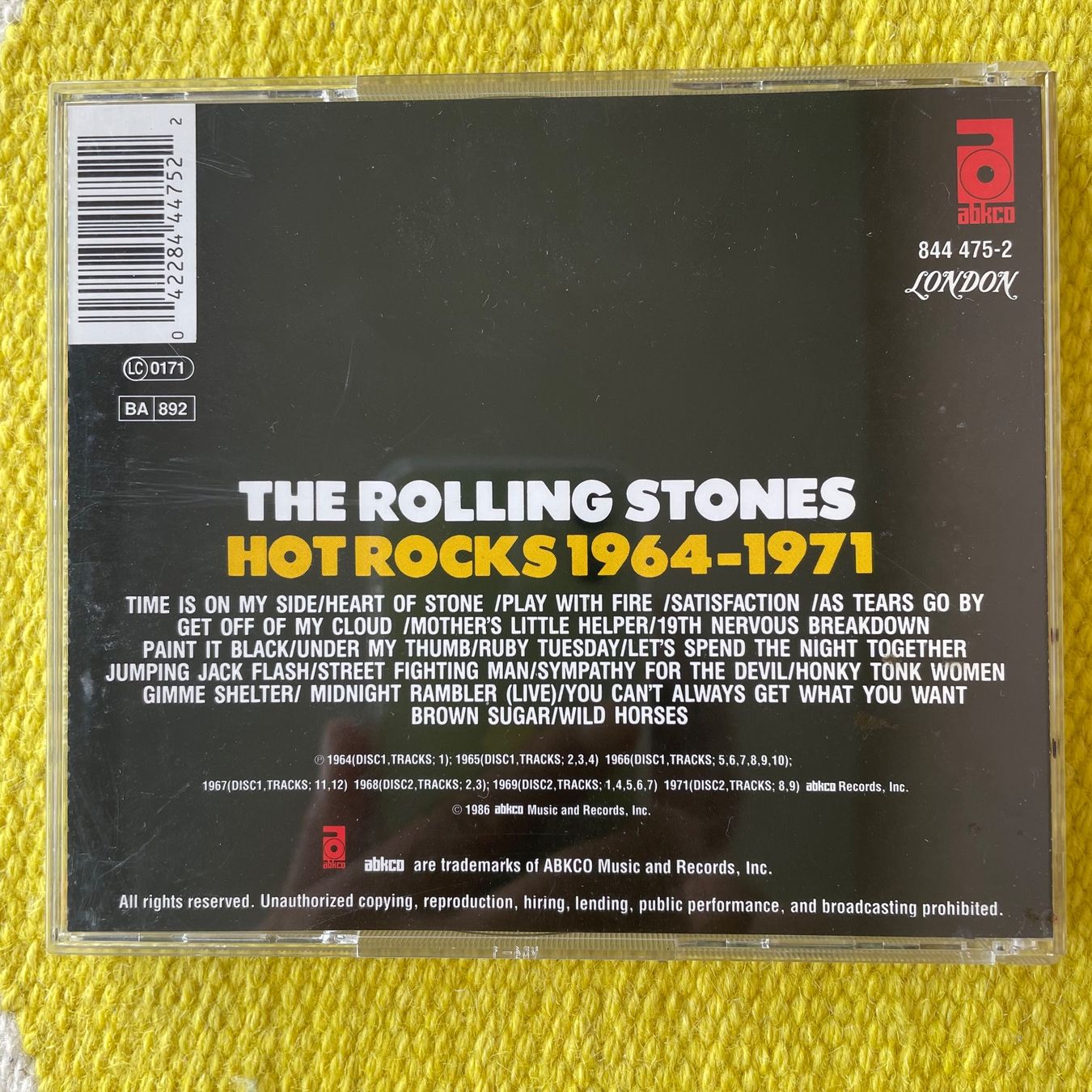 CD: ROLLING STONES-2CD HOT ROCKS 1964-1971 – Usato da Rorschacherberg venduto da CD-Roli 1