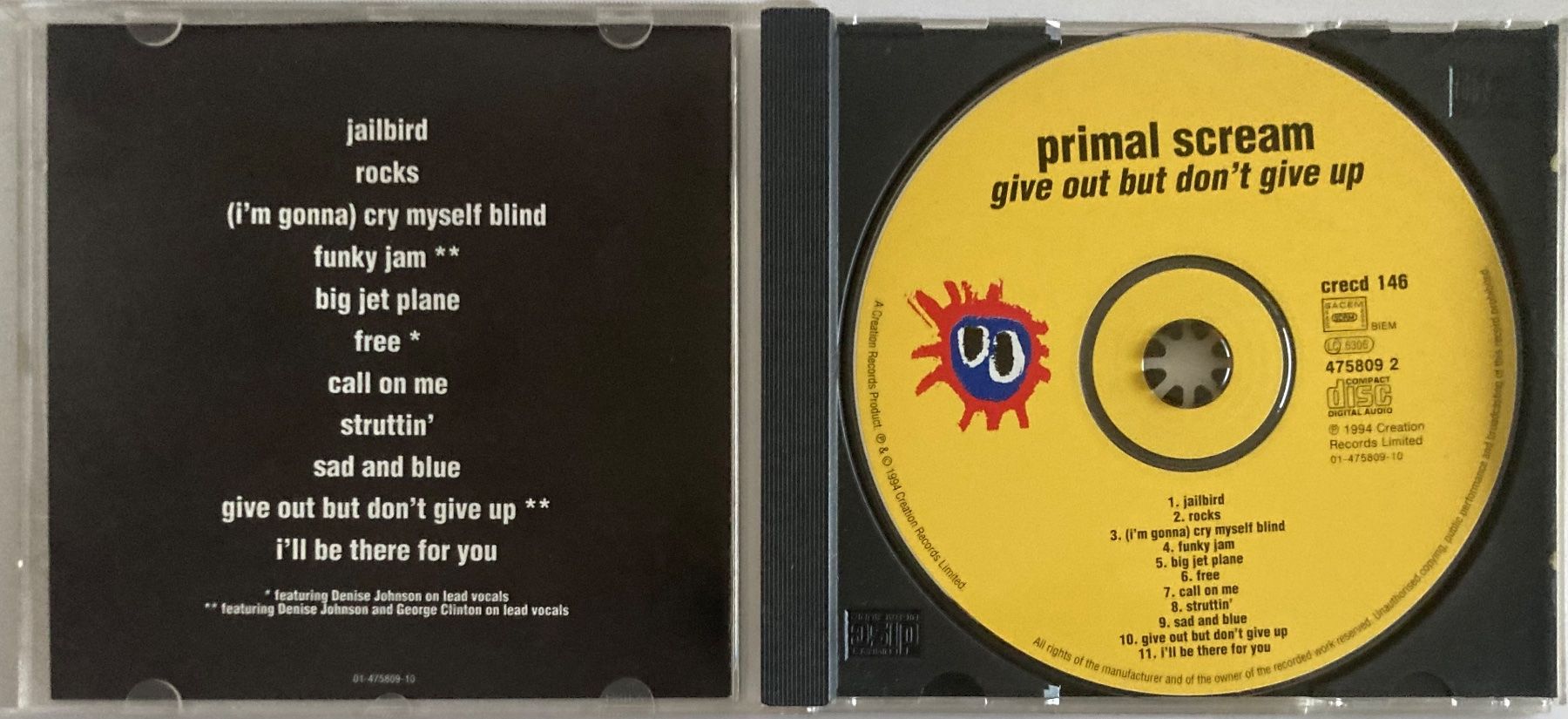 CD: PRIMAL SCREAM - GIVE OUT BUT DON'T GIVE UP – Usato da Poliez-Pittet venduto da Newtown-Records 2