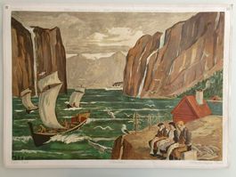 Schulwandbild Nr. 63 Fjord