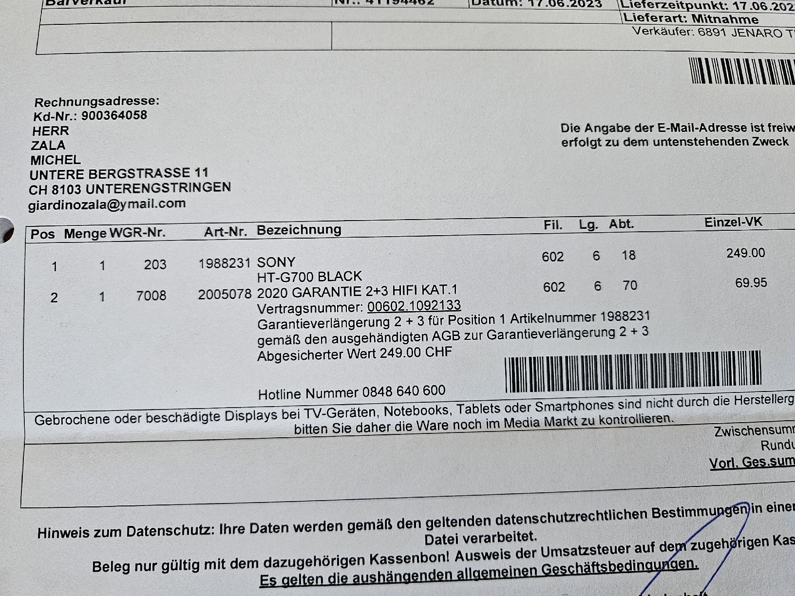 Sony Home Cinema: Heimkino sony tv – Nuovo (secondo la descrizione) da Unterengstringen venduto da L.8 7