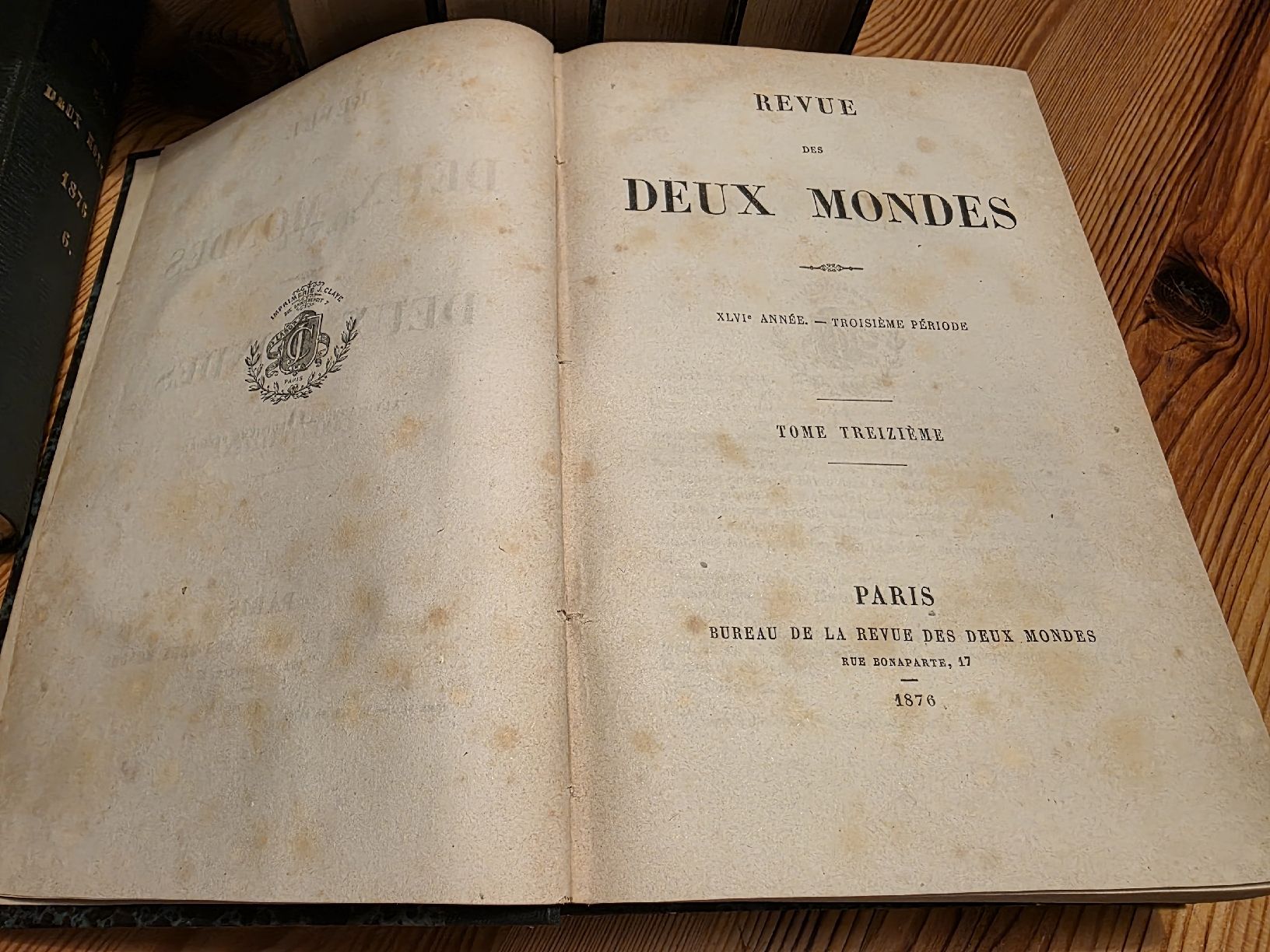 Bücher: Revue des Deux Mondes 1876 – Gebraucht aus Bern von phb_92q9 1