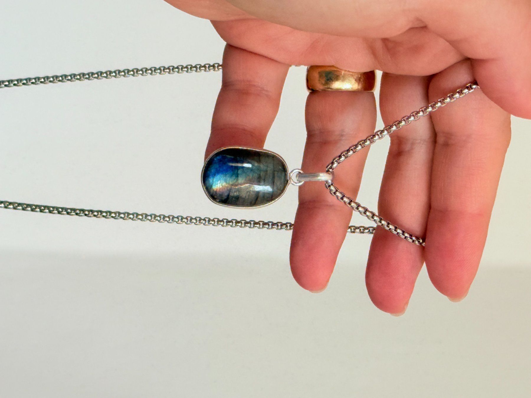 Catenine: Labradorite necklace – Nuovo e nell'imballaggio originale da Genève venduto da AGBERG 5