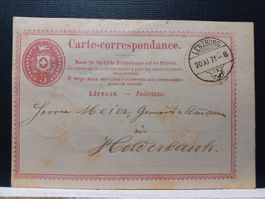 AG, Carte-correspondance. 1871, Lenzburg-Wildegg