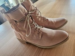 Bequeme Damen Boots in Rosa, Grösse 41