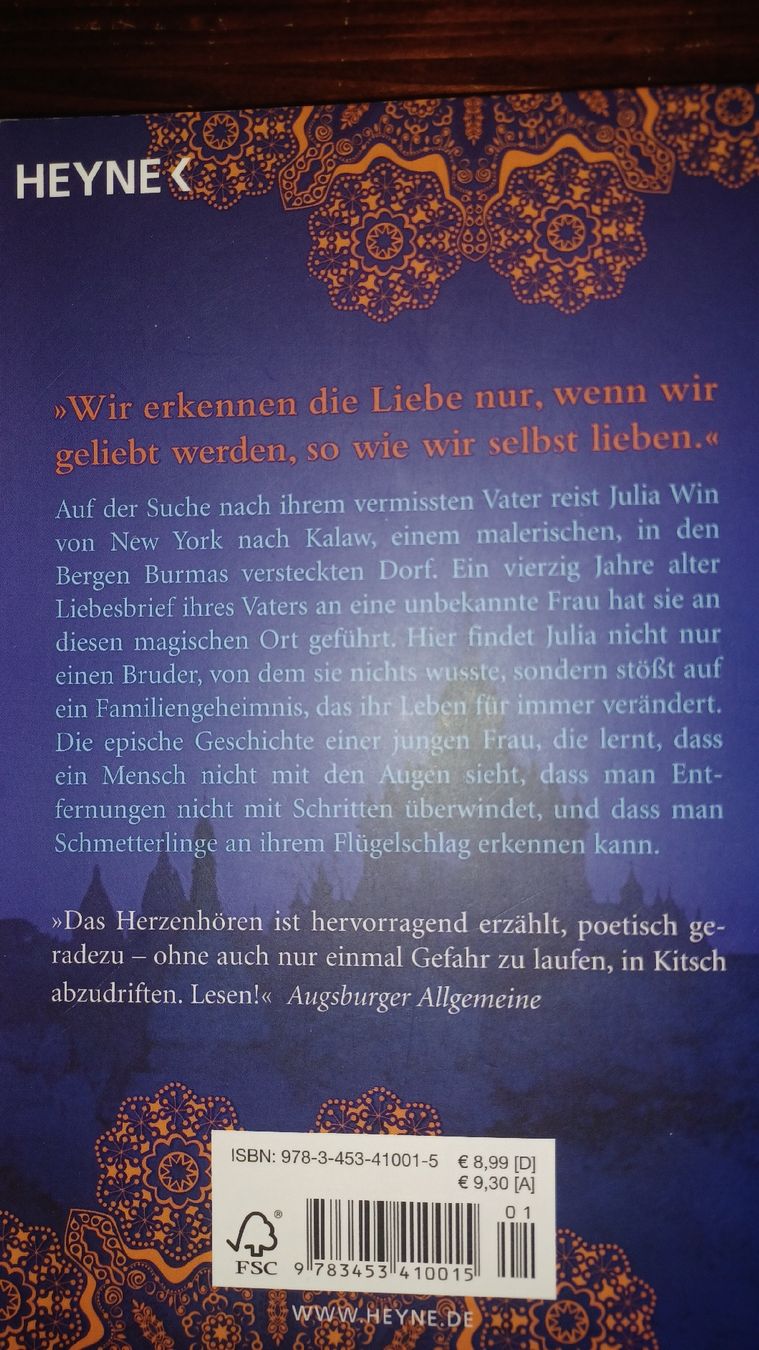 Libri: Jan-Philipp Sendker - Das Herzenhören, Roman – Usato da Watt venduto da Wfifi 1