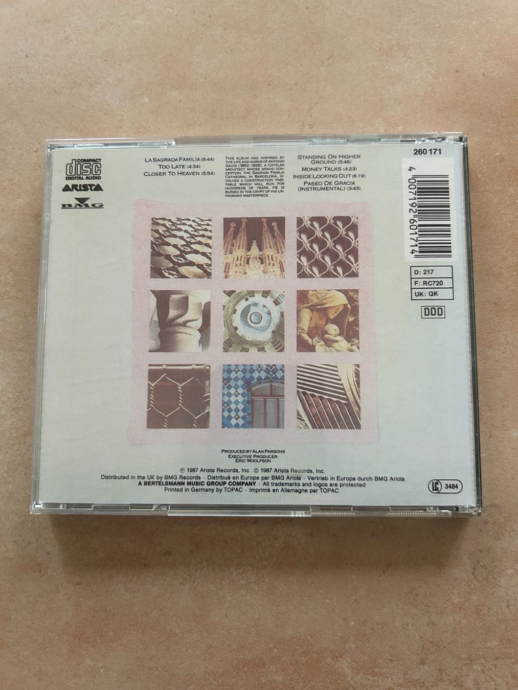 CD: The Alan Parsons' Projekt Gaudi – Usato da Wiggiswil venduto da Cwi0 1