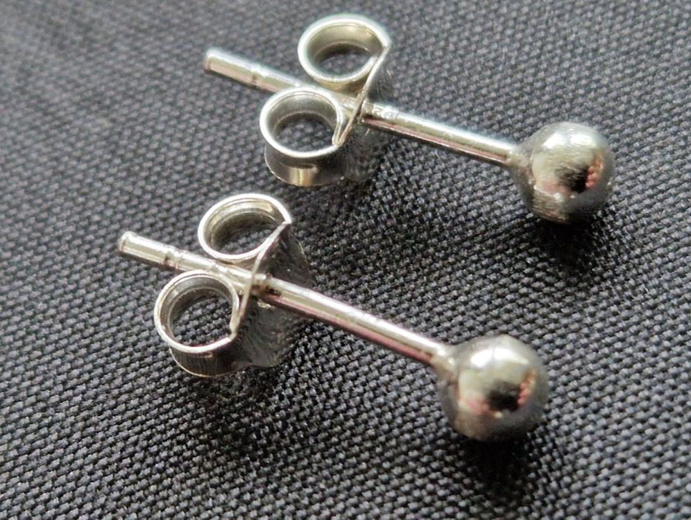 Boucles D'oreilles Femme Boucles D'Oreilles Argent Sterling 925 Amberta - Mini Puces Brillantes | Fabriqué En Italie Amberta Zircone Cubique