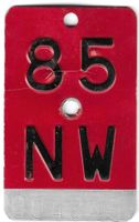 Velonummer 85, Nidwalden NW 1985