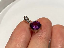 Thomas Sabo Charm Anhänger violetter Stein - Silber 925 💜