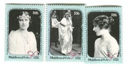 Briefmarken "Queen Mum". Malediven