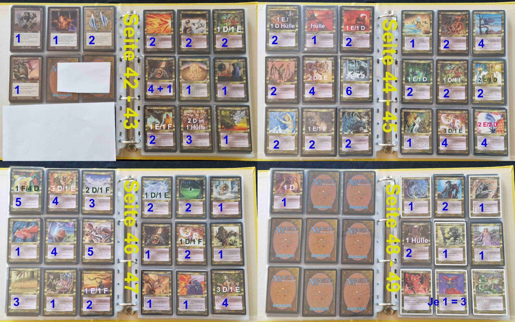 Magic The Gathering Carte collezionabili: Magic The Gathering #5 Ordner: 1263 Karten& Total 552 Bilder – Usato da Zürich venduto da silver-team 7