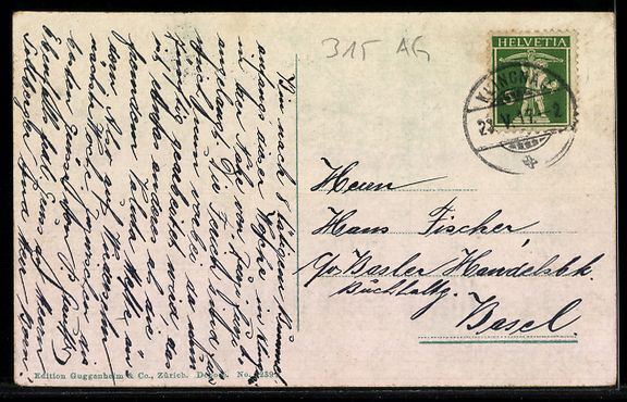 Cartoline postali: AK Klingnau, Generalansicht – Usato da Berlin venduto da bartko-reher 1
