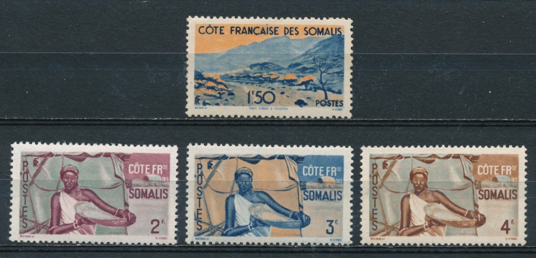 Tutti i francobolli: RF- Somalis Mi. 293 - 297 ** – Nuovo (secondo la descrizione) da Bonau venduto da Profila3
