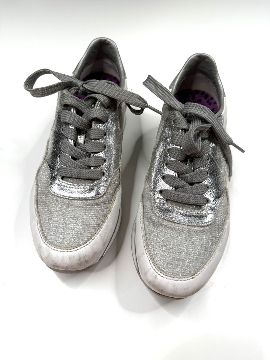 Hogan Scarpe da donna: Hogan Sneaker, Grösse 37.5, Silber-Weiss – Usato da Meggen venduto da kammann 9