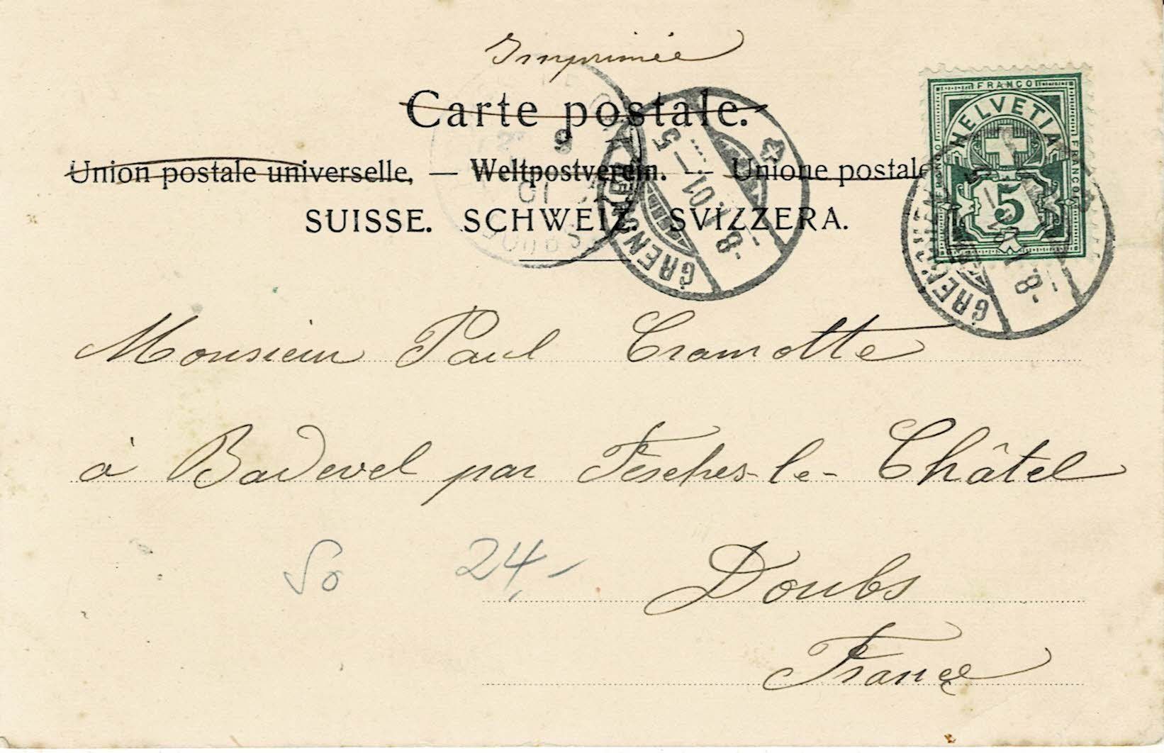 Cartoline postali: GRENCHEN SO gel. 1901! – Usato da Hergiswil NW venduto da Kartenfrau 1