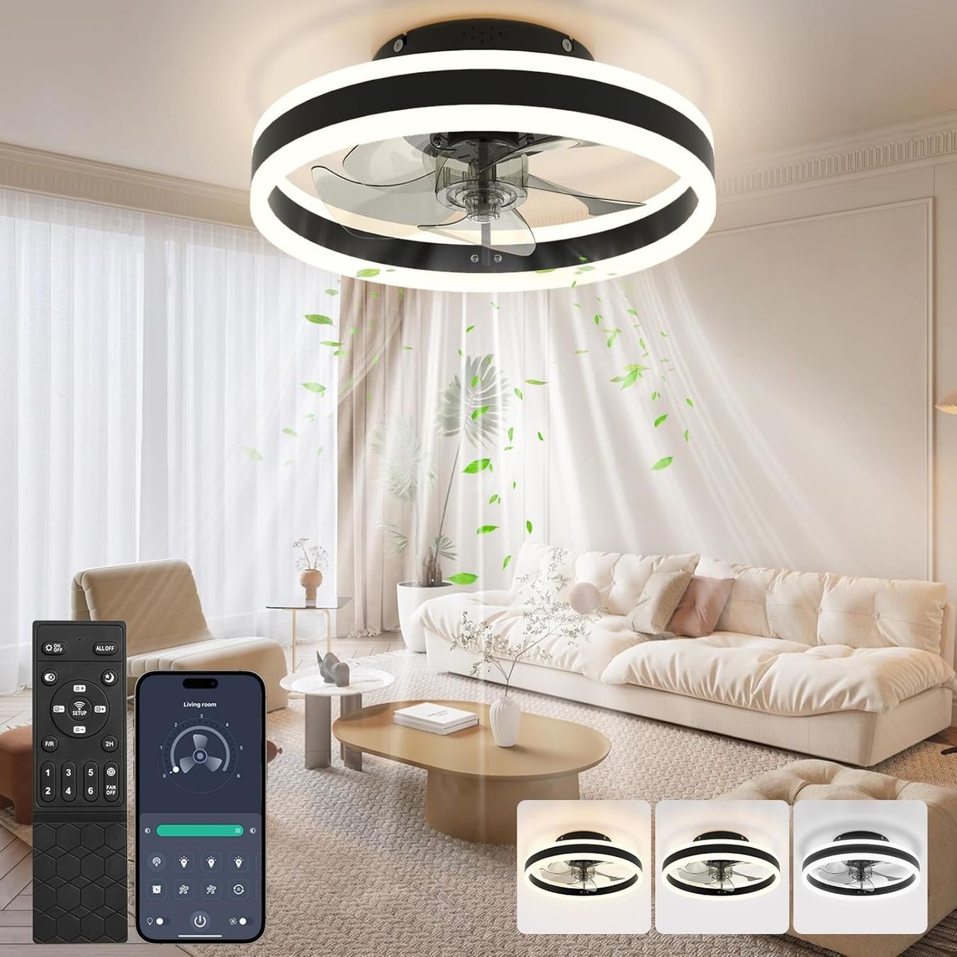 Lampadari & plafoniere: LED Deckenventilator mit Lampe dimmbar Fernbedienung – Nuovo e nell'imballaggio originale da Dietikon venduto da Abverkauf10 1