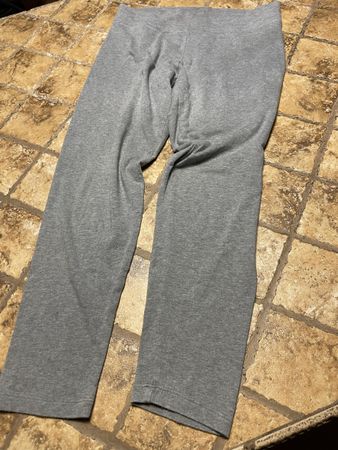 Domios Leggings di cotone grigio chiaro, S/M