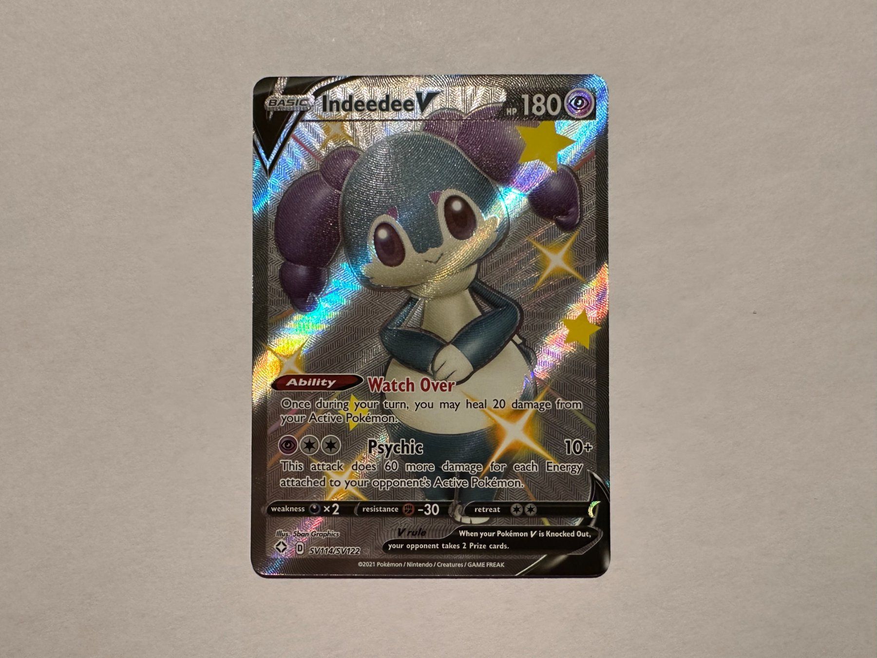 Pokémon Carte collezionabili: Indeedee V Shiny Shining Fates EN – Usato da Hagendorn venduto da Pokecollectorch 1
