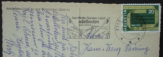 Cartoline postali: ADELBODEN Wildstrubel – Usato da Jona venduto da philajona 1