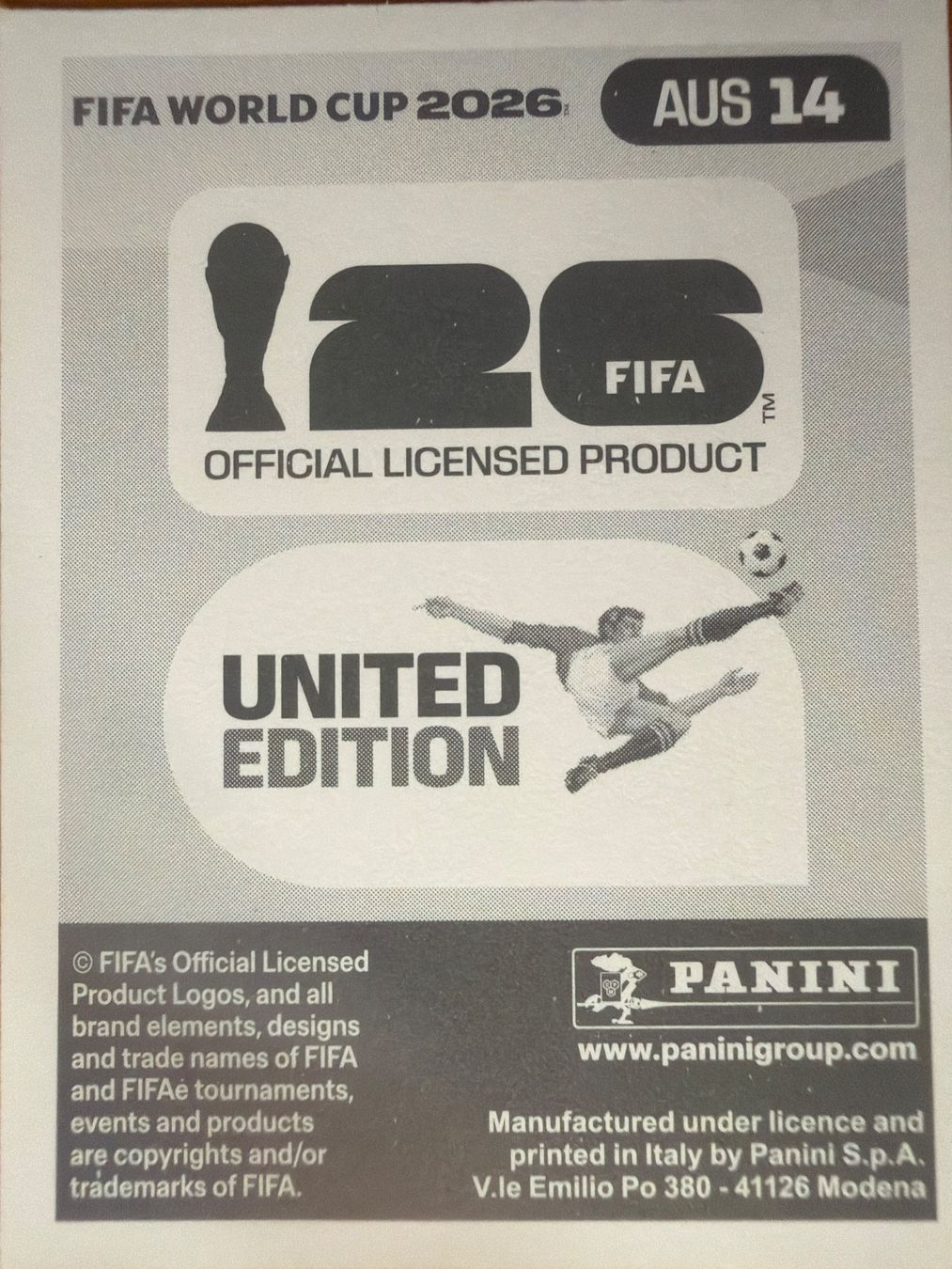 Panini Carte collezionabili: Panini AUS14 – Nuovo (secondo la descrizione) da Susten venduto da Rechnun 1
