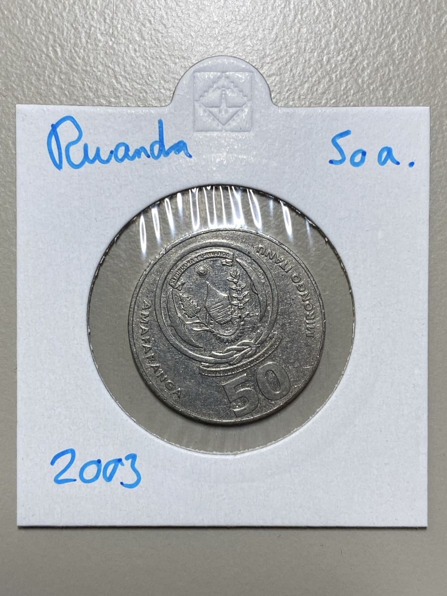 Toutes les monnaies: Rwanda - 50 Amafaranga - 2003 – D'occasion à Payerne par Mike1682
