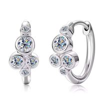 Boucles d'oreille argent avec diamants de moissanite 0,2 ct